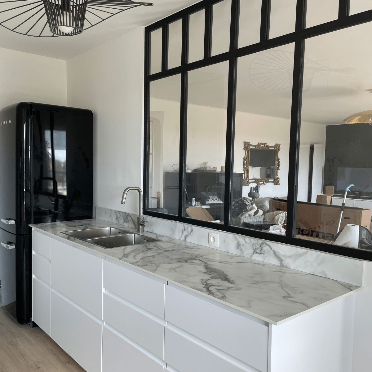 Avant/Après : Transformation d&rsquo;un Espace en Cuisine Moderne et&nbsp;Lumineuse